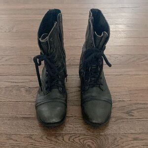 Green Leather Steve Madden Boots